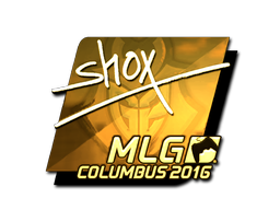Klistermærke | shox (Guld) | MLG Columbus 2016