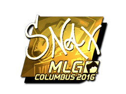 Pegatina | Snax (dorada) | MLG Columbus 2016