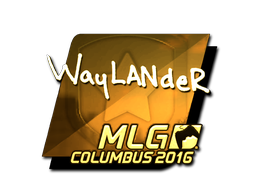 貼紙 | wayLander（黃金）| MLG Columbus 2016