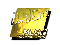 Наклейка | WorldEdit (золотая) | Колумбус-2016