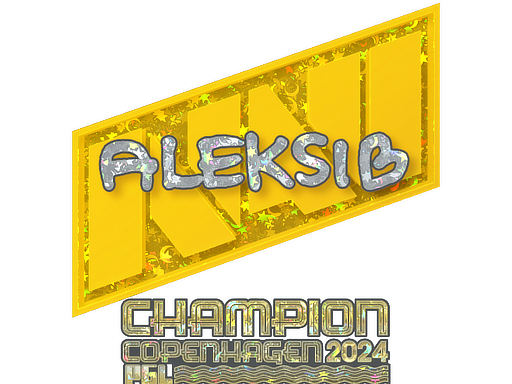 sticker_Sticker | Aleksib (Glitter, Champion) | Copenhagen 2024