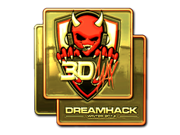 Pegatina | 3DMAX (dorada) | DreamHack 2014