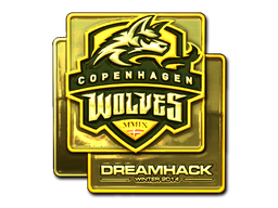 Pegatina | Copenhagen Wolves (dorada) | DreamHack 2014