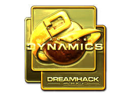 Pegatina | Planetkey Dynamics (dorada) | DreamHack 2014