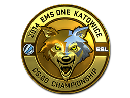 Pegatina | Lobo de oro de ESL (reflectante) | Katowice 2014