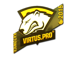 Sticker | Virtus.pro (Goud) | Katowice 2015