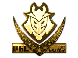 Naklejka | G2 Esports (złota) | Kraków 2017
