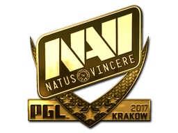 Наклейка | Natus Vincere (золотая) | Краков-2017