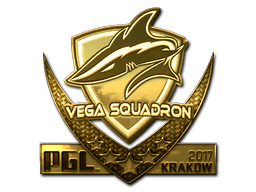 Pegatina | Vega Squadron (dorada) | Cracovia 2017