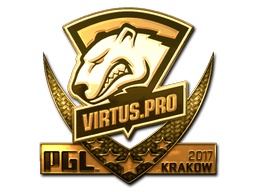 Pegatina | Virtus.Pro (dorada) | Cracovia 2017