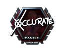 Наклейка: xccurate (металлическая) | Лондон 2018