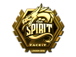 Klistermærke | Team Spirit (Guld) | London 2018