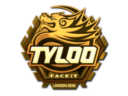 Naklejka | Tyloo (złota) | Londyn 2018