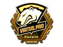 Наліпка | Virtus.Pro (золота) | Лондон 2018
