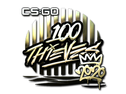 sticker_Sticker | 100 Thieves (Gold) | 2020 RMR