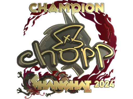 Sticker | chopper (Gold, Champion) | Shanghai 2024