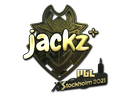 Наклейка: JACKZ (золотая) | Стокгольм 2021