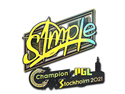 sticker_Sticker | s1mple (Holo) | Stockholm 2021