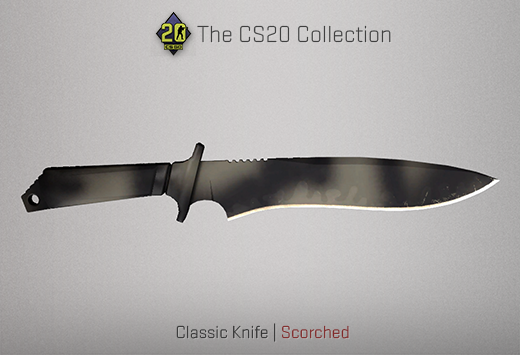 Колекцията „Counter-Strike 20“ — Класически нож | Обгорено | Scorched