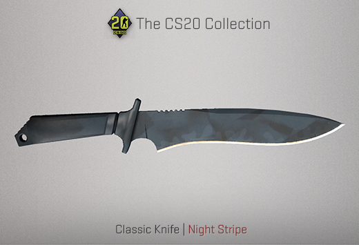 Колекцията „Counter-Strike 20“ — Класически нож | Нощно райе | Night Stripe
