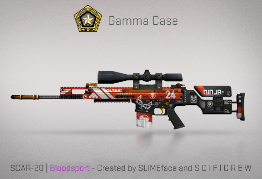 Сандък „Гама“ — SCAR-20 | Bloodsport | Кървав спорт — Създадено от SLIMEface и S C I F I C R E W