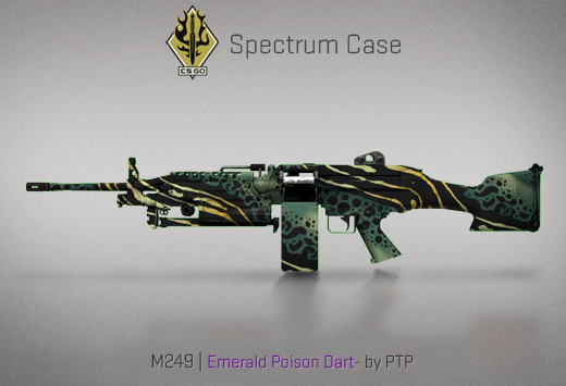 Сандък „Спектър“ — M249 | Emerald Poison Dart | Изумрудена отровна стрела — Създадено от PTP