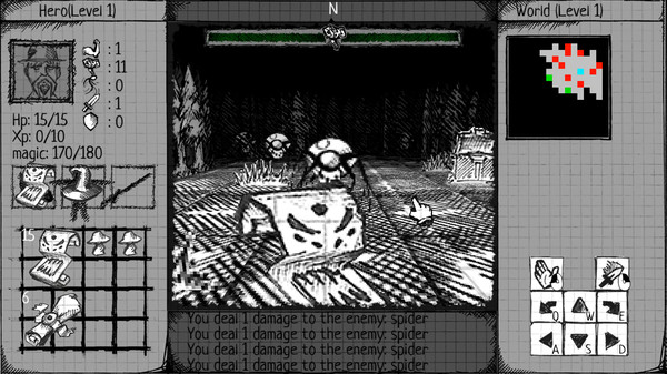 Скриншот из Drawngeon: Dungeons of Ink and Paper