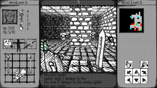 Скриншот из Drawngeon: Dungeons of Ink and Paper