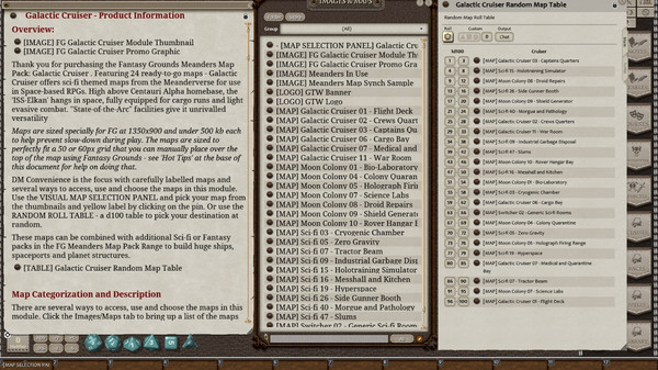 Скриншот из Fantasy Grounds - Meanders Map Pack: Galactic Cruiser (Map Pack)