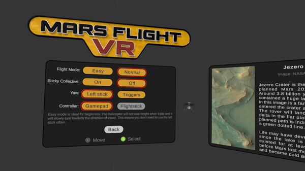 Mars Flight VR recommended requirements