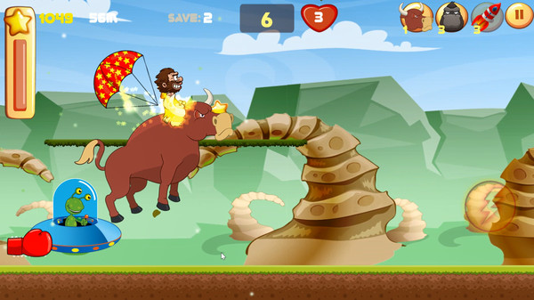 Скриншот из Caveman adventures in jungle for Run, chicken, run!
