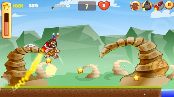 Скриншот из Caveman adventures in jungle for Run, chicken, run!