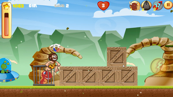 Скриншот из Caveman adventures in jungle for Run, chicken, run!