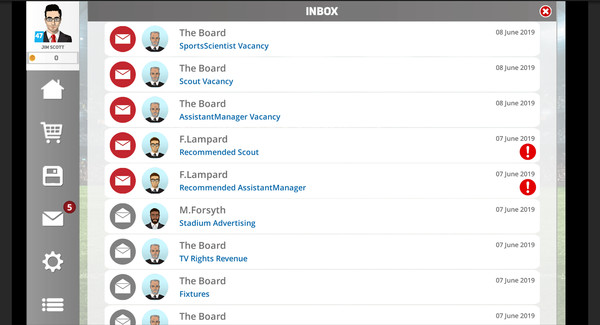 Скриншот из Club Soccer Director PRO 2020