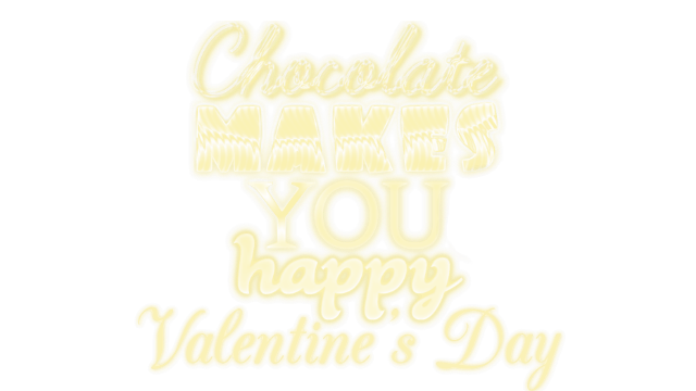 Chocolate makes you happy: Valentine's Day Logo
