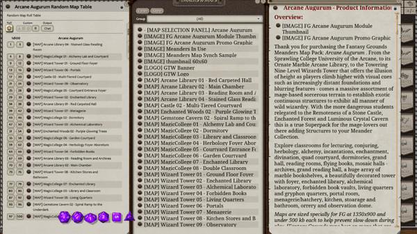 Скриншот из Fantasy Grounds - Meanders Map Pack: Arcane Augurum (Map Pack)