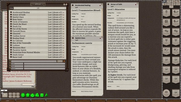 Скриншот из Fantasy Grounds - Libram of Lost Spells, Volume I (5E)