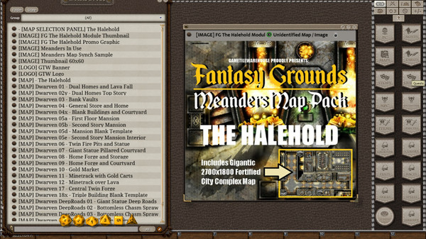 Скриншот из Fantasy Grounds - Meanders Map Pack: The Halehold (Map Pack)
