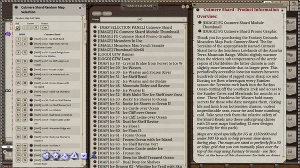 Скриншот из Fantasy Grounds - Meanders Map Pack: Cutmere Shard (Map Pack)