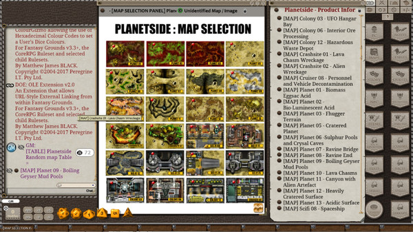 Скриншот из Fantasy Grounds - Meanders Map Pack: Planetside (Map Pack)