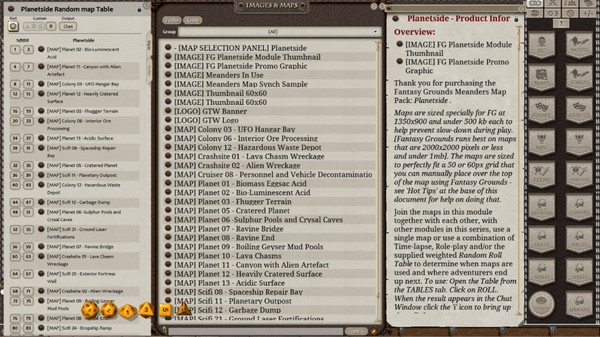 Скриншот из Fantasy Grounds - Meanders Map Pack: Planetside (Map Pack)