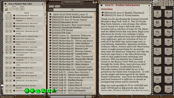 Скриншот из Fantasy Grounds - Meanders Map Pack: Area 51 (Map Pack)