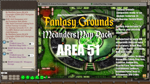Скриншот из Fantasy Grounds - Meanders Map Pack: Area 51 (Map Pack)