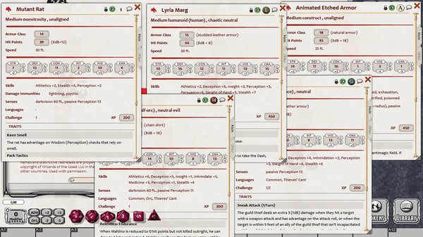Скриншот из Fantasy Grounds - Thieves’ Guild of the Undercity (5E)