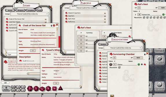 Скриншот из Fantasy Grounds - Thieves’ Guild of the Undercity (5E)