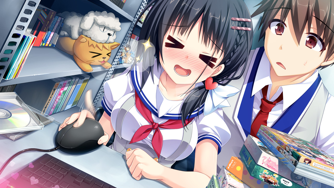 Sankaku Renai: Love Triangle Trouble - Shiina and Protagonist