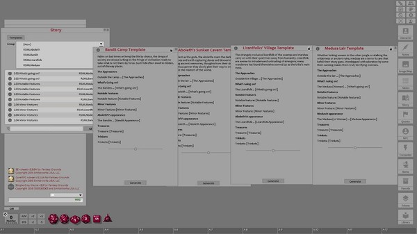 Скриншот из Fantasy Grounds - Monstrous Lairs #12 to #15: Medusas, Aboleth, Lizardfolk, and Bandits (Any Ruleset)