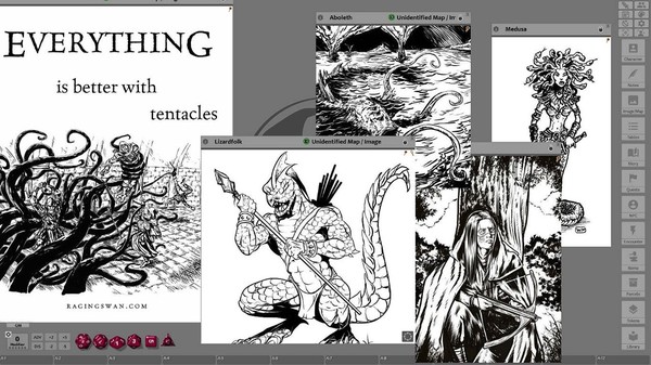 Скриншот из Fantasy Grounds - Monstrous Lairs #12 to #15: Medusas, Aboleth, Lizardfolk, and Bandits (Any Ruleset)