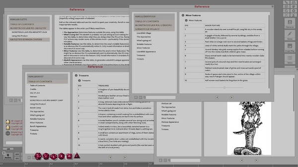 Скриншот из Fantasy Grounds - Monstrous Lairs #12 to #15: Medusas, Aboleth, Lizardfolk, and Bandits (Any Ruleset)