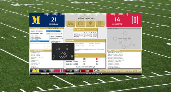 Скриншот из Draft Day Sports: College Football 2019